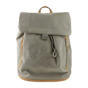 LOUIS VUITTON Silver Damier Leather Backpack